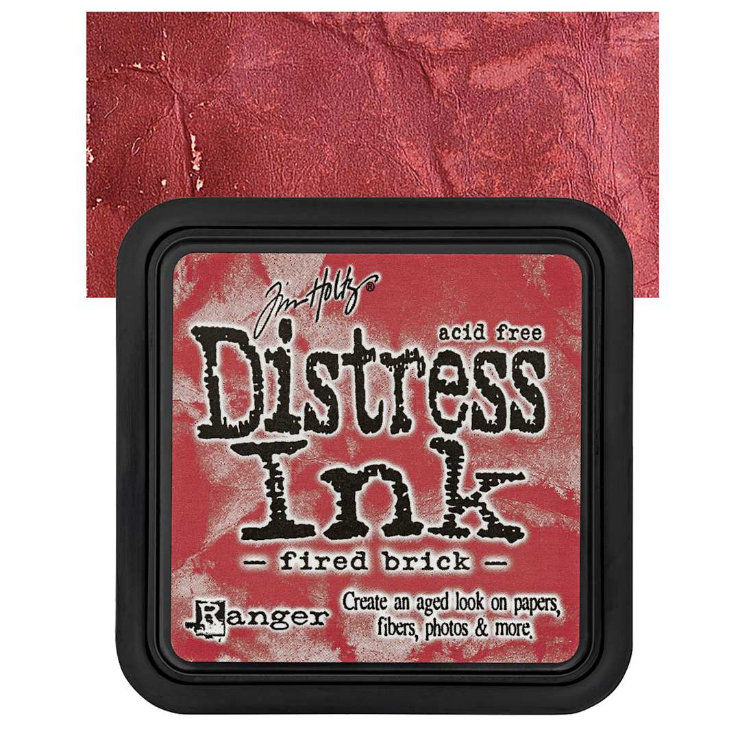 Open in modal - Ranger Distress Ink Pad - Fired Brick pad and swatch