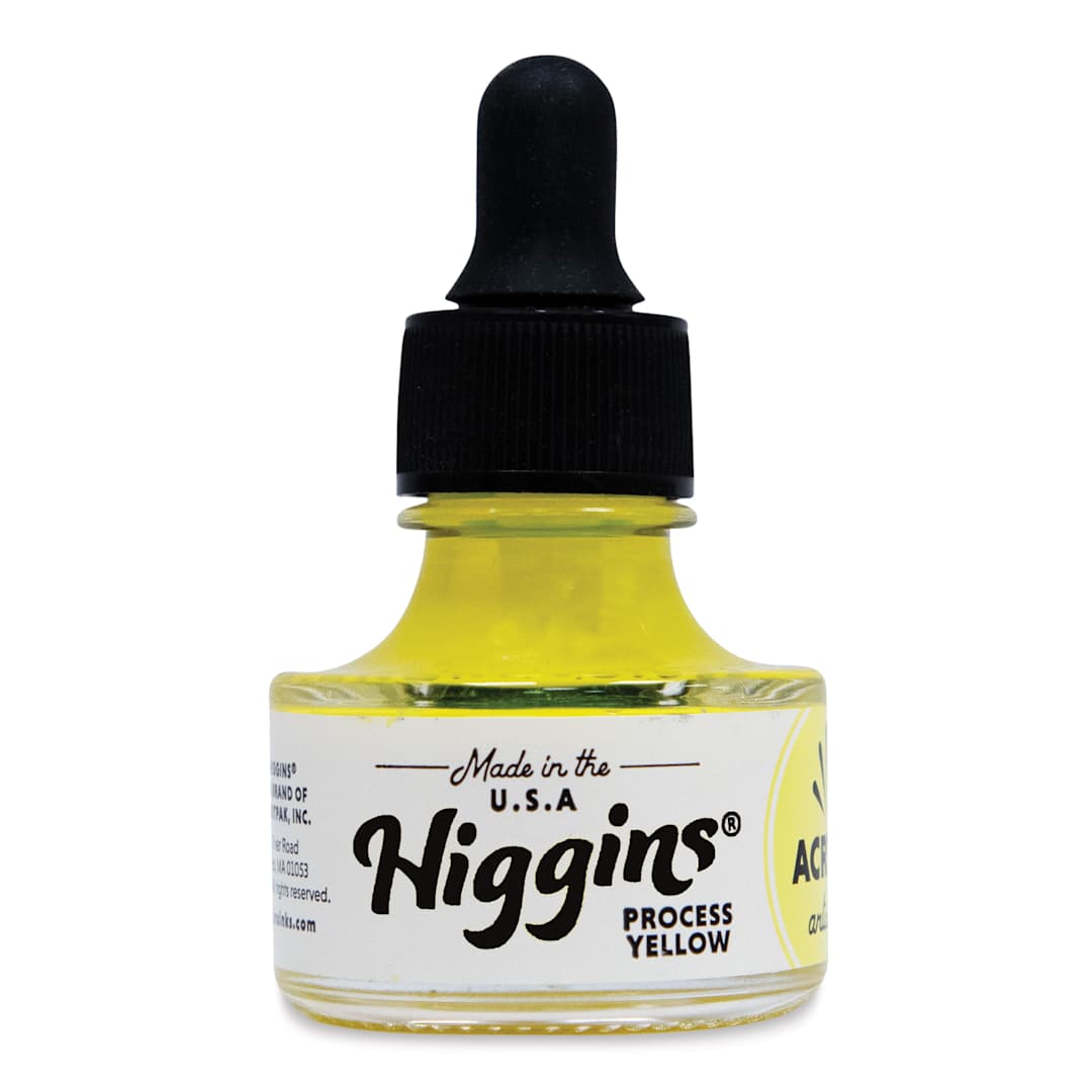 Open in modal - Higgins Acrylic Ink - Process Yellow, 1 oz