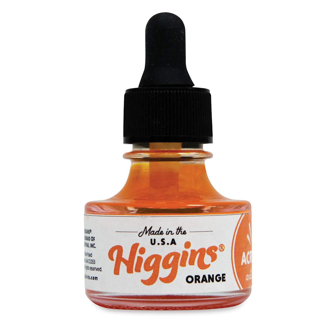 Open in modal - Higgins Acrylic Ink - Orange, 1 oz