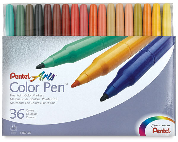 Open in modal - Pentel Color Pens - Set of 36
