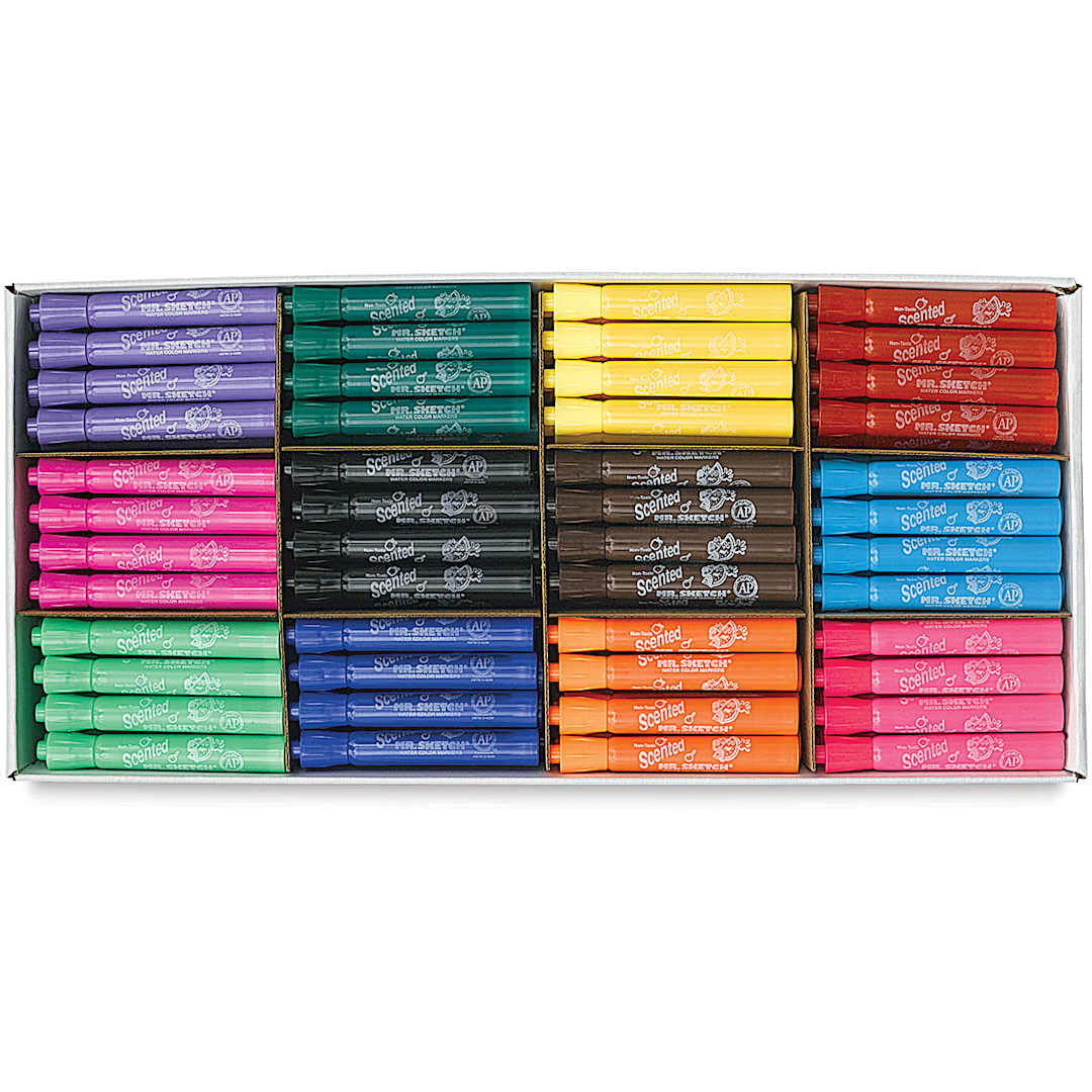 Open in modal - Mr. Sketch Scented Marker Set - Assorted Colors, Class Pack set of 192, Inside Packaging