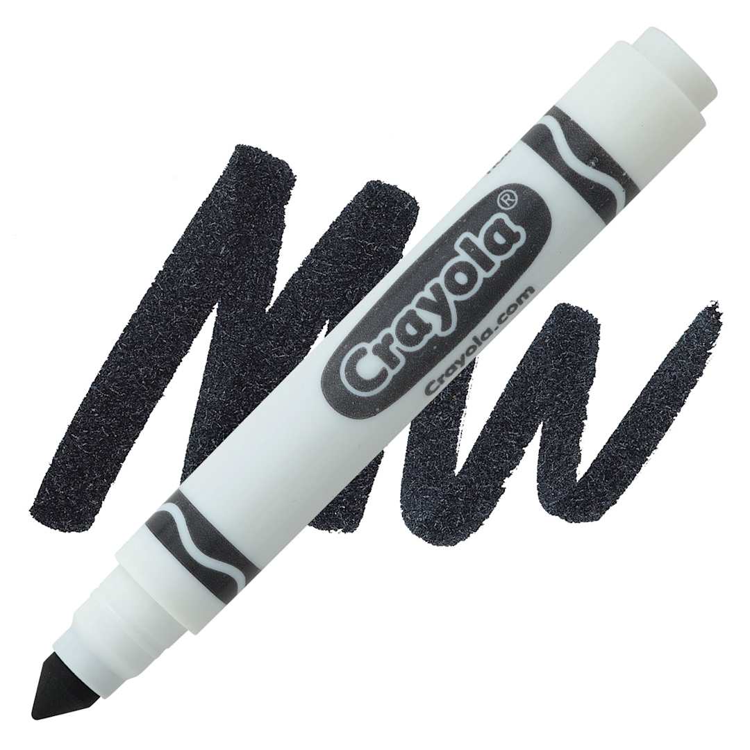 Open in modal - Crayola Broad Line Marker - Black marker and swatch