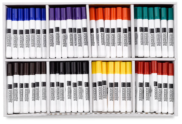 Open in modal - Blick Broadline Water-Based Marker - Classroom Pack  Inside of Package
