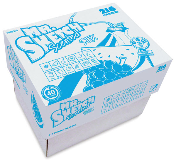 Open in modal - Mr. Sketch Stix Markers - Top view of Classroom Pack of 216 