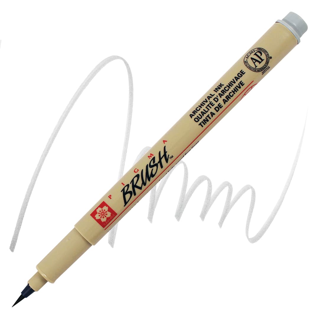 Open in modal - Sakura Pigma Brush Marker - Light Cool Gray marker and swatch