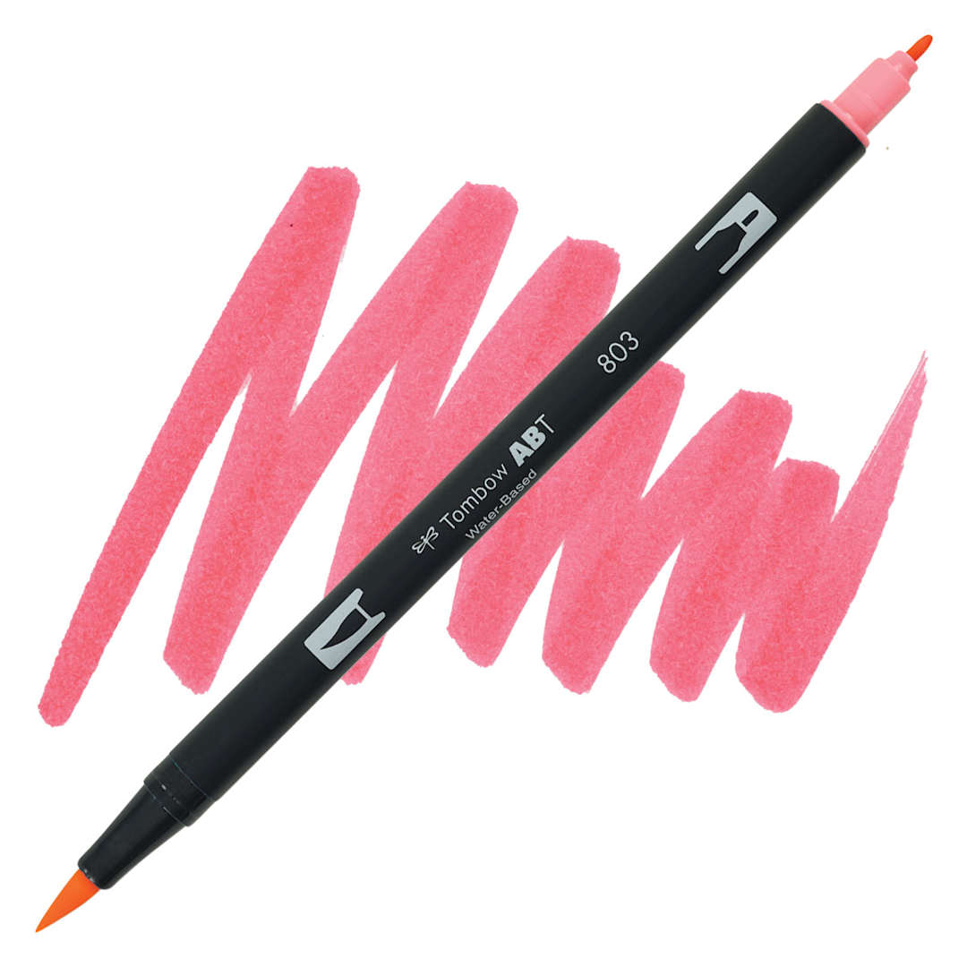 Open in modal - Tombow Dual Brush Pen - Pink Punch pen and swatch