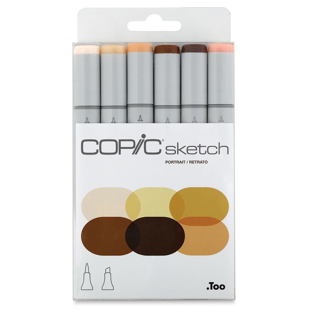 Open in modal - Copic Sketch Markers - Portrait Colors, Set of 6