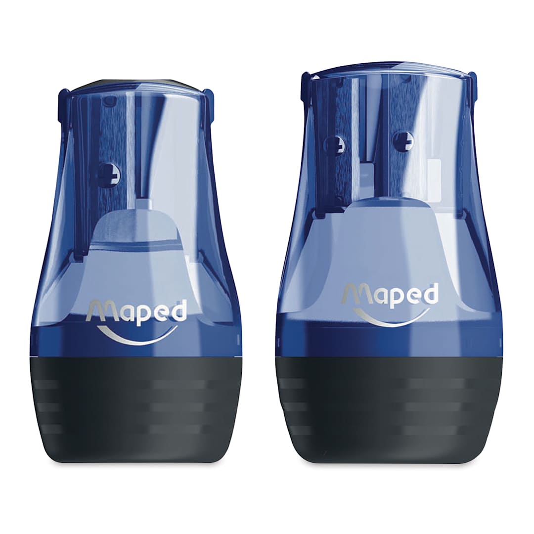 Open in modal - Maped Tonic Pencil Sharpeners - Single and Double Hole sharpeners shown side by side