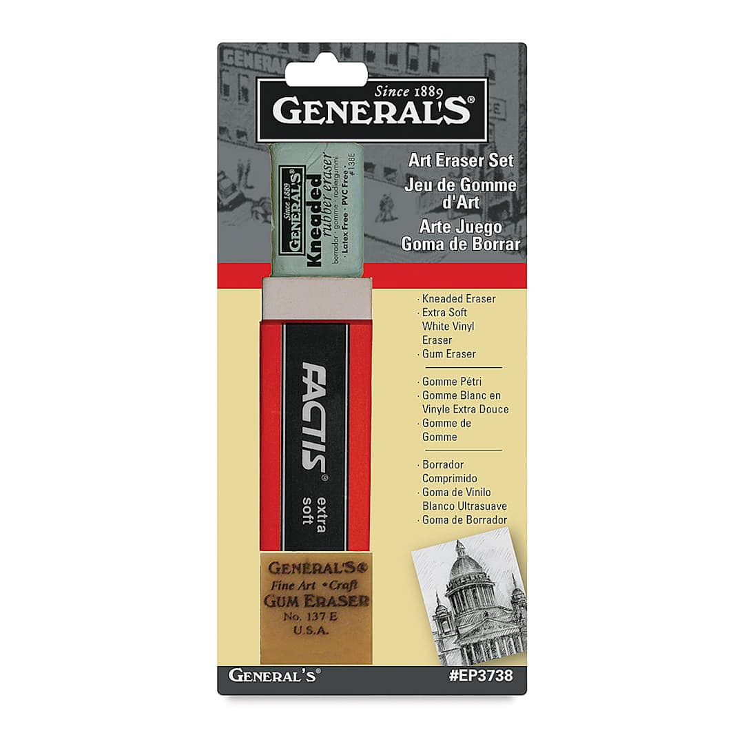 Open in modal - General's Art Eraser Set, front of the packaging
