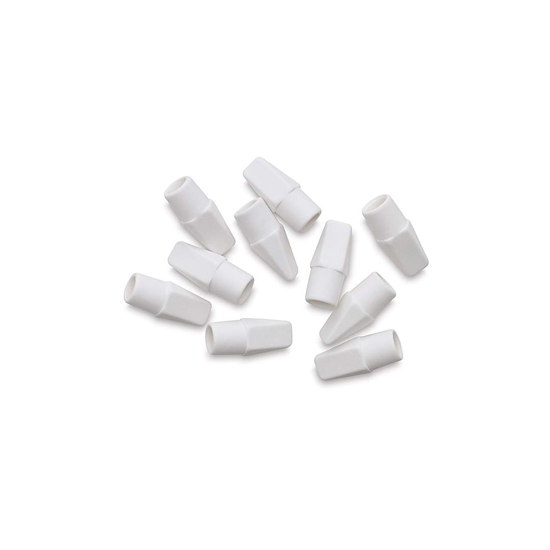 Open in modal - Pentel Hi-Polymer Eraser Caps - 10 loose Eraser Caps shown
