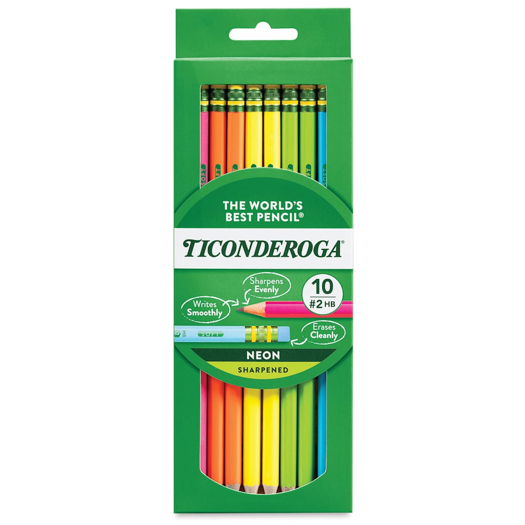 Open in modal - Dixon Ticonderoga Neon Pencils - Pkg of 10, Neon, Pre-Sharpened