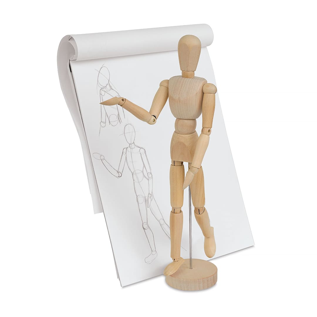 Open in modal - Blick Hardwood Manikin  - 12", Male