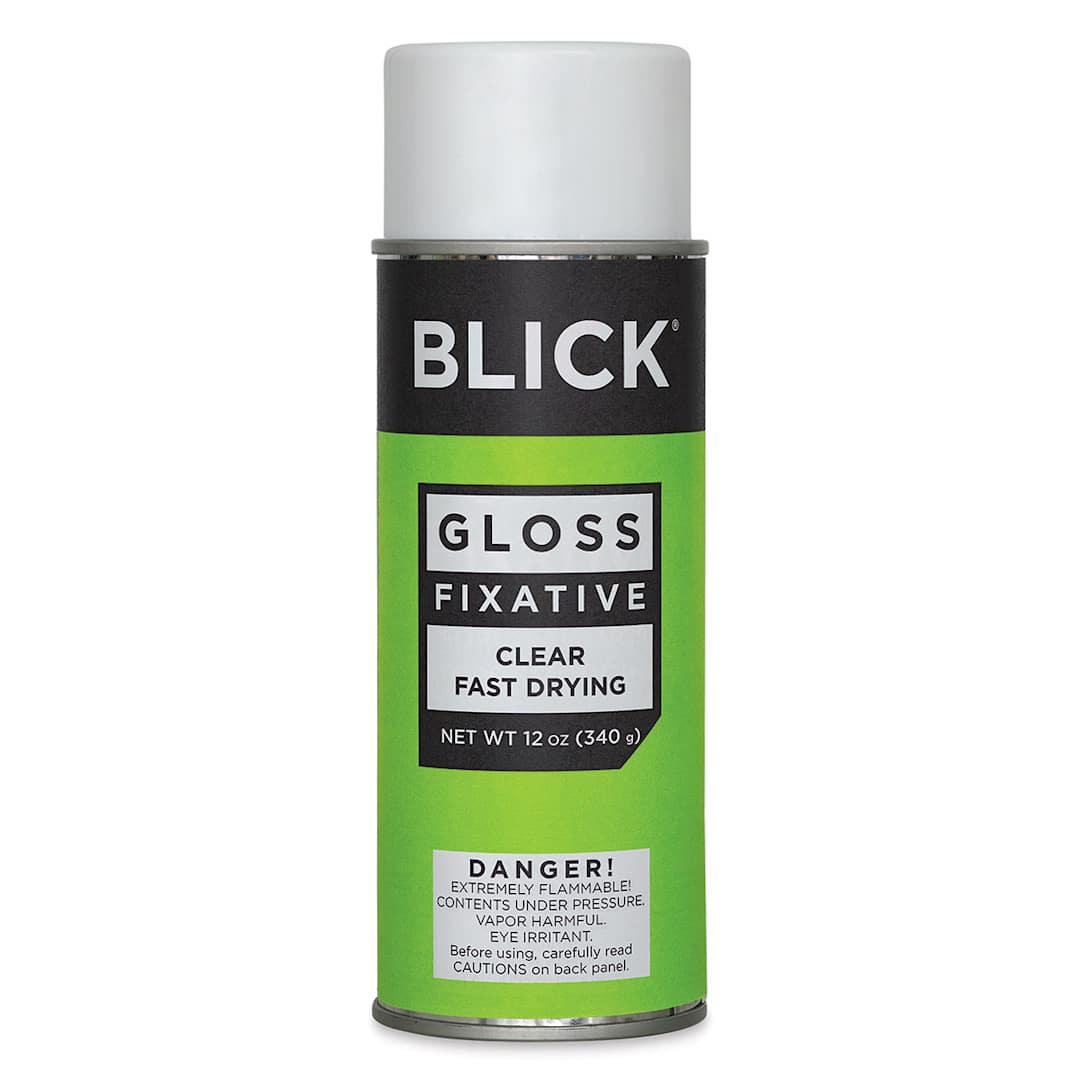 Open in modal - Blick Gloss Fixative - Front of 12 oz spray can shown
