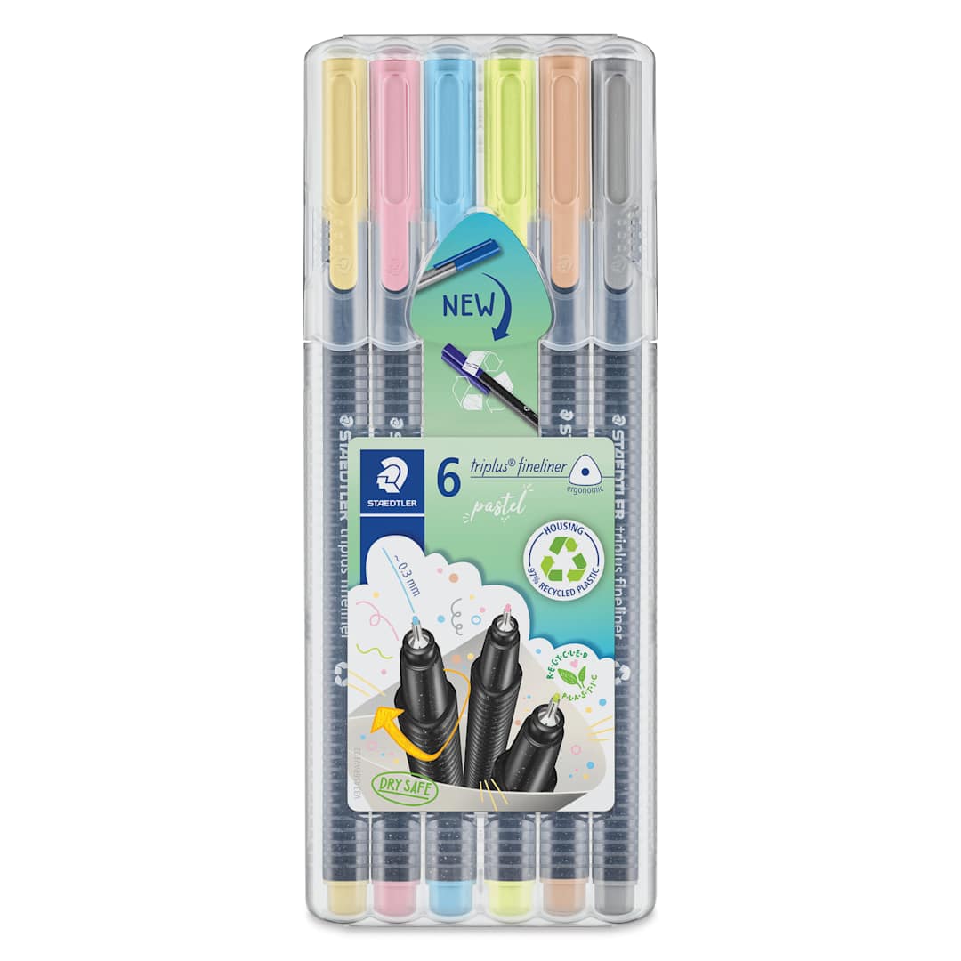 Open in modal - Staedtler Triplus Fineliner Pen - Pastel Colors, Set of 6