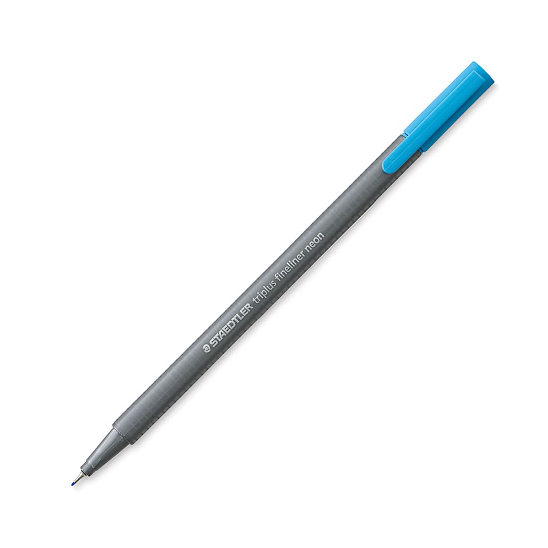 Open in modal - Staedtler Triplus Fineliner Pen - Neon Blue