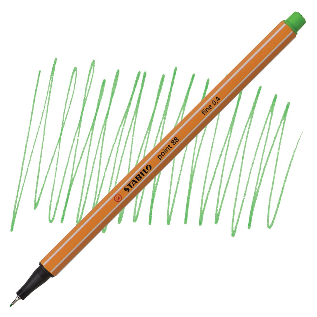 Open in modal - Stabilo Point 88 Fineliner Pen - Leaf Green pen and swatch