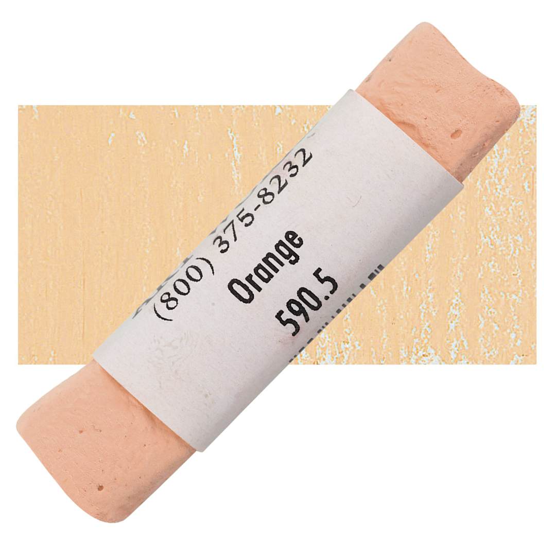 Open in modal - Great American Handmade Pastel - Orange 5, 590.5 pastel and swatch