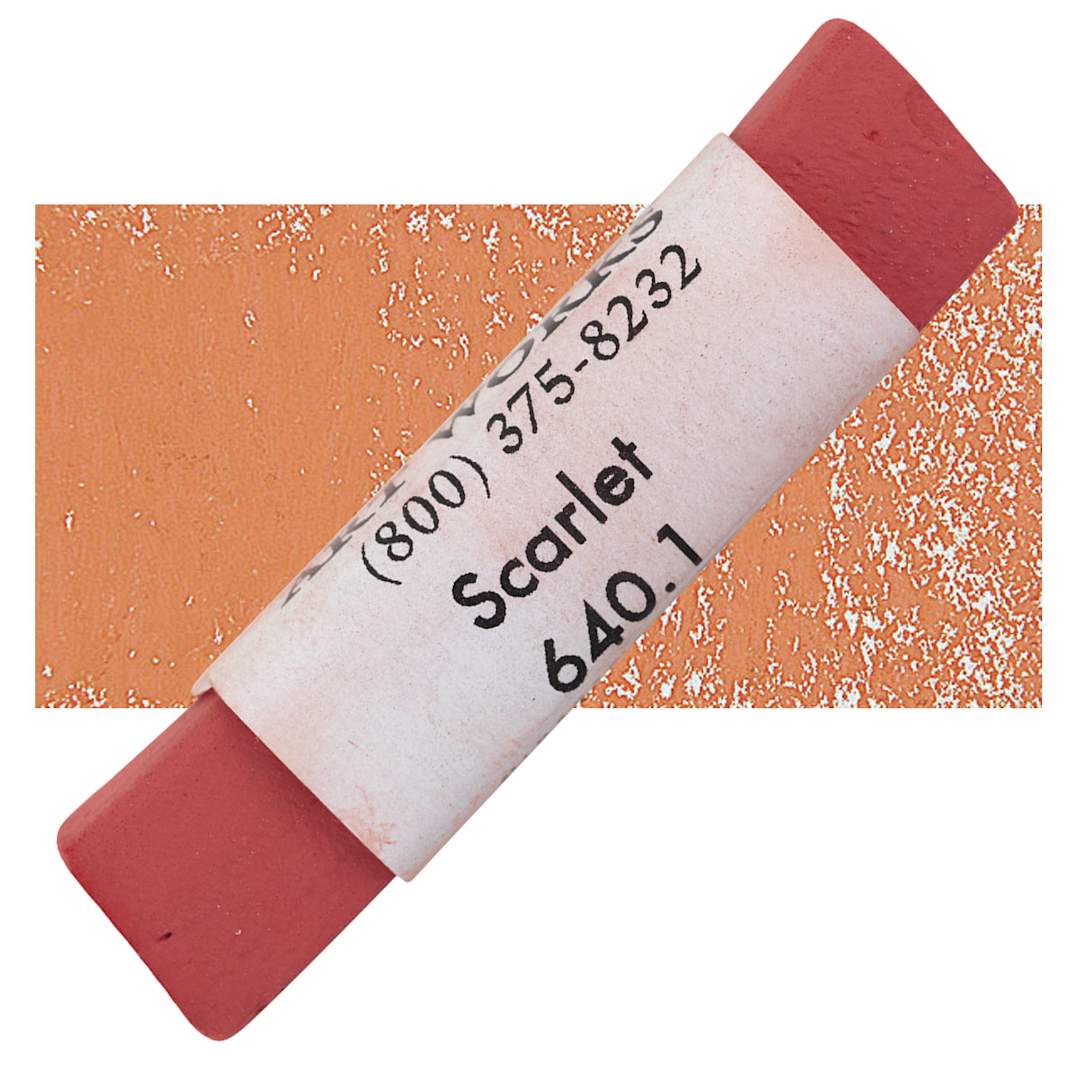 Open in modal - Great American Handmade Pastel - Scarlet 1, 640.1 pastel and swatch
