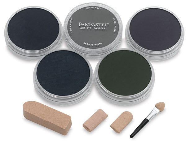 Open in modal - PanPastel Artists’ Painting Pastels Set Extra Dark Shadows, Set of 5