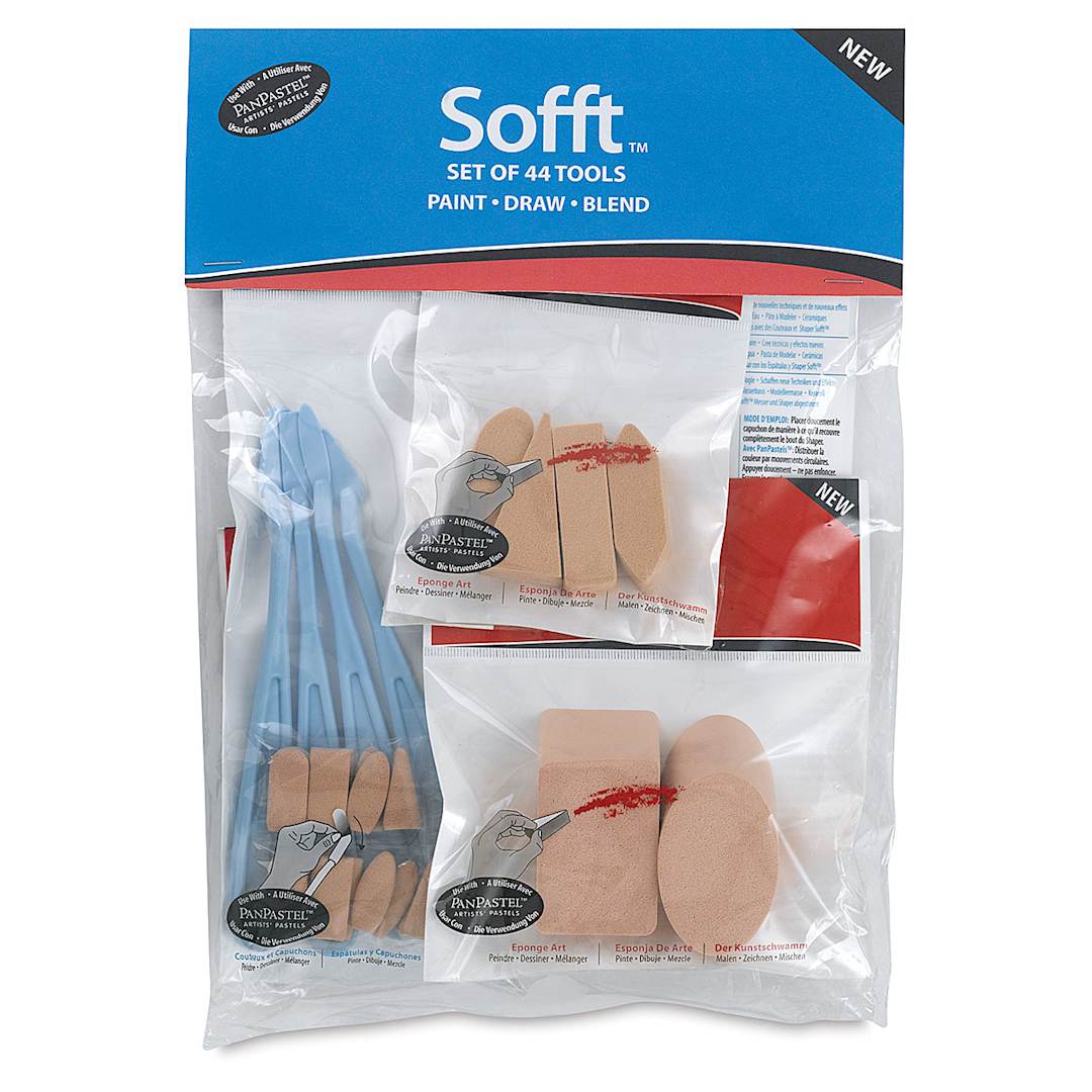 Open in modal - PanPastels Sofft Knives and Covers - Combo Pack, Pkg of 44, packaging