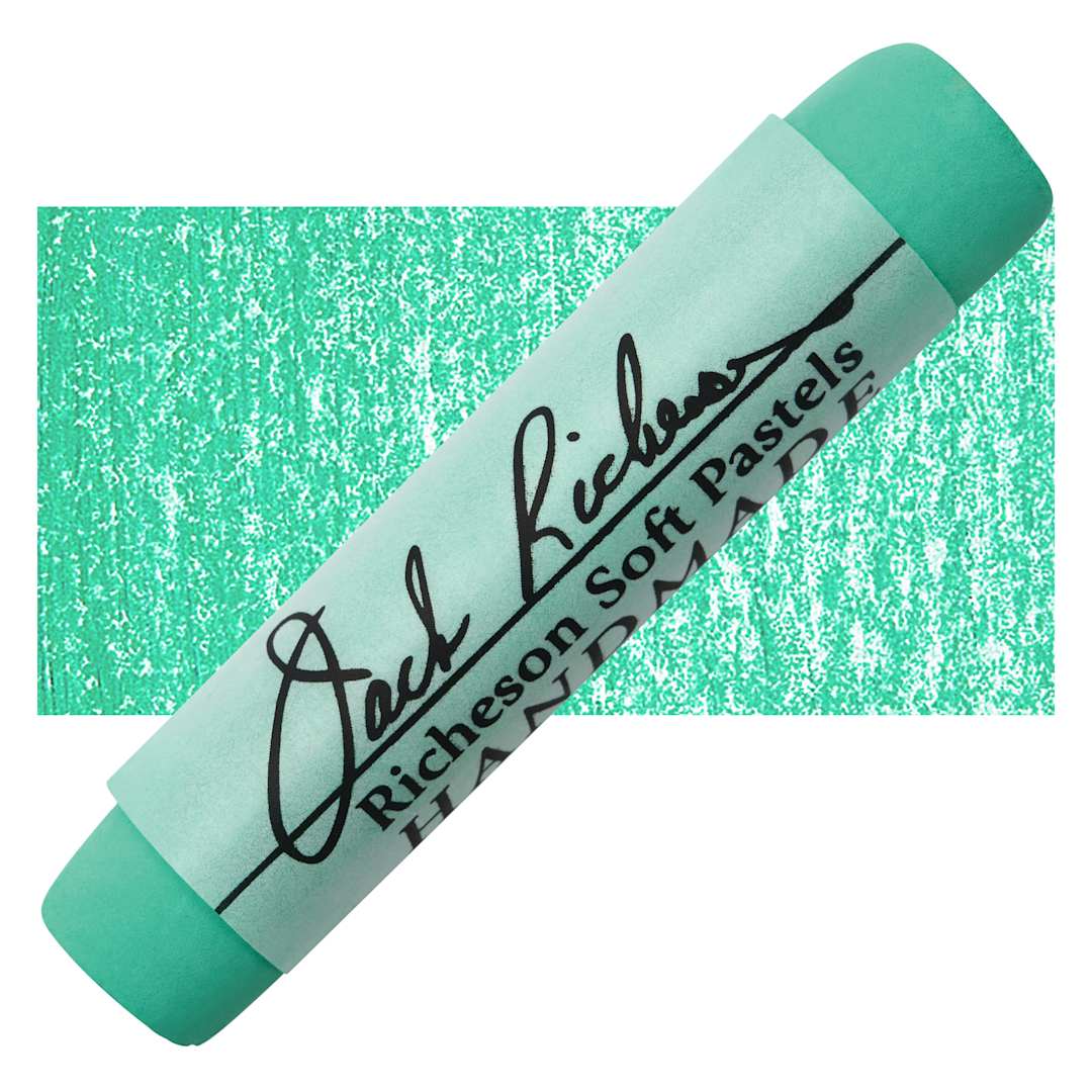 Open in modal - Richeson Handmade Soft Pastel - Green 10 pastel and swatch