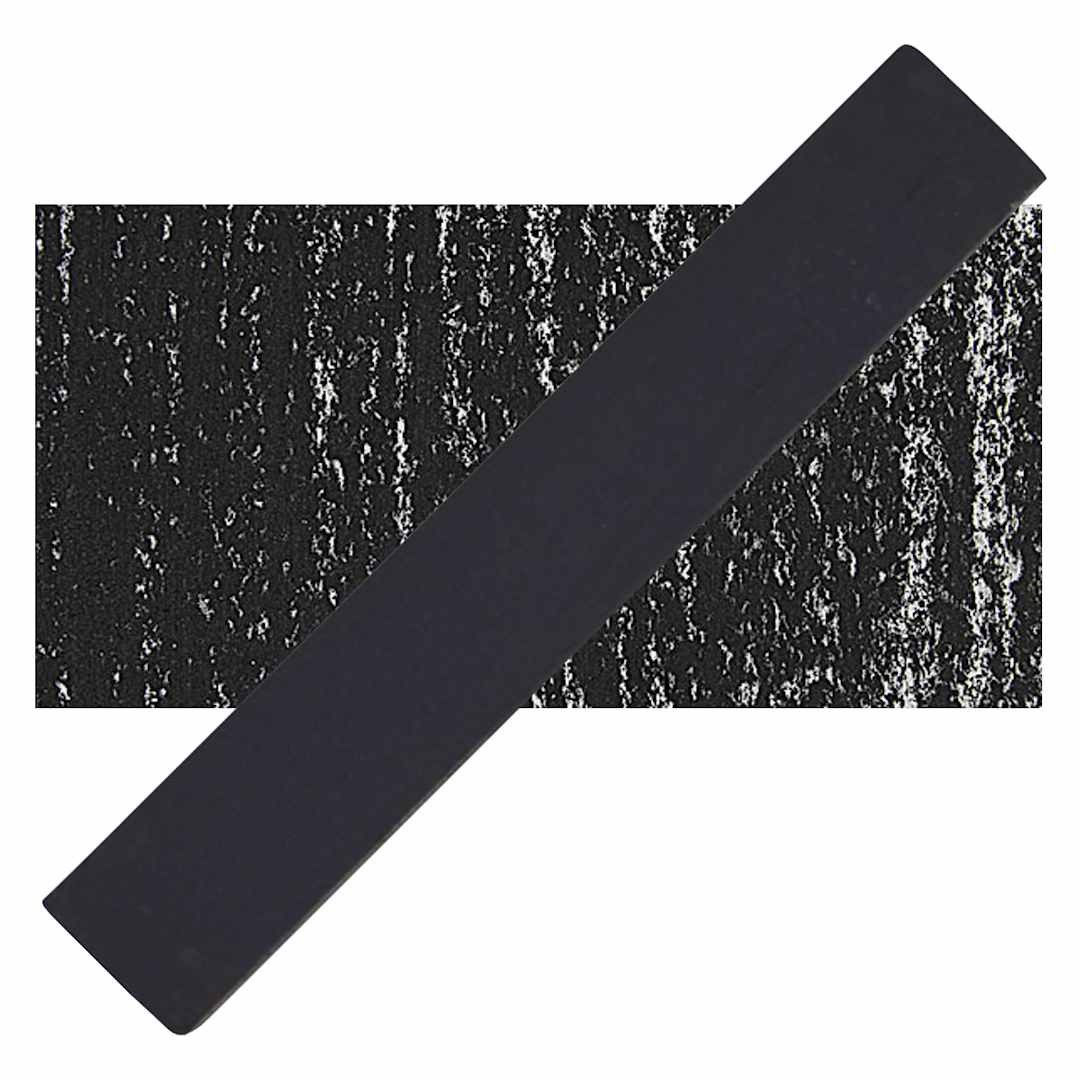 Open in modal - Holbein Artists' Soft Pastel - Black 1 pastel and swatch