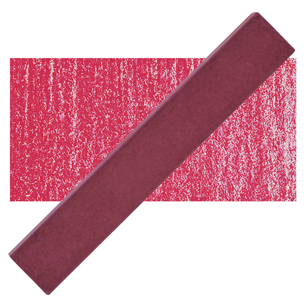 Open in modal - Holbein Artists' Soft Pastel - Carmine pastel and swatch
