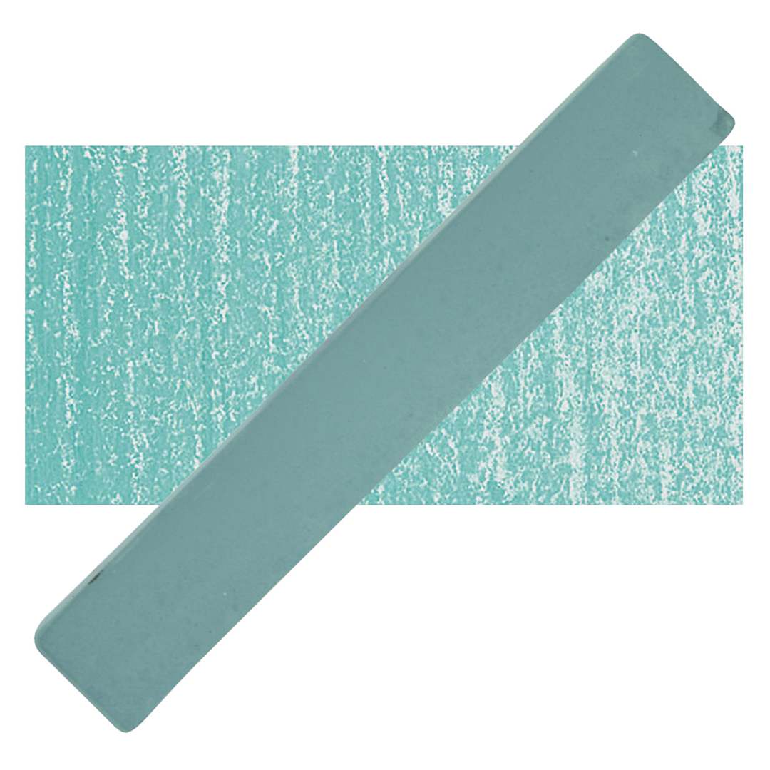 Open in modal - Holbein Artists' Soft Pastel - Cobalt Green Light pastel and swatch
