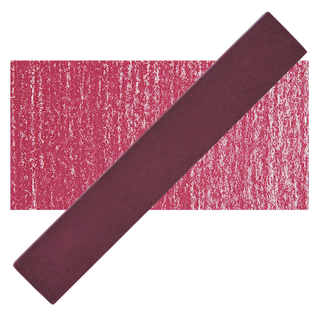 Open in modal - Holbein Artists' Soft Pastel - Crimson 1 pastel and swatch