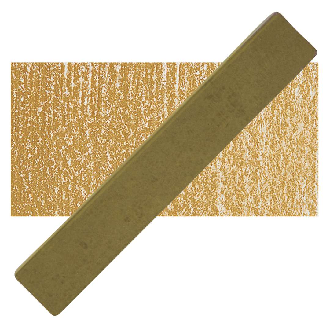 Open in modal - Holbein Artists' Soft Pastel - Olive Brown 1 pastel and swatch