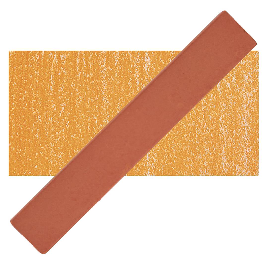 Open in modal - Holbein Artists' Soft Pastel - Orange 1 pastel and swatch