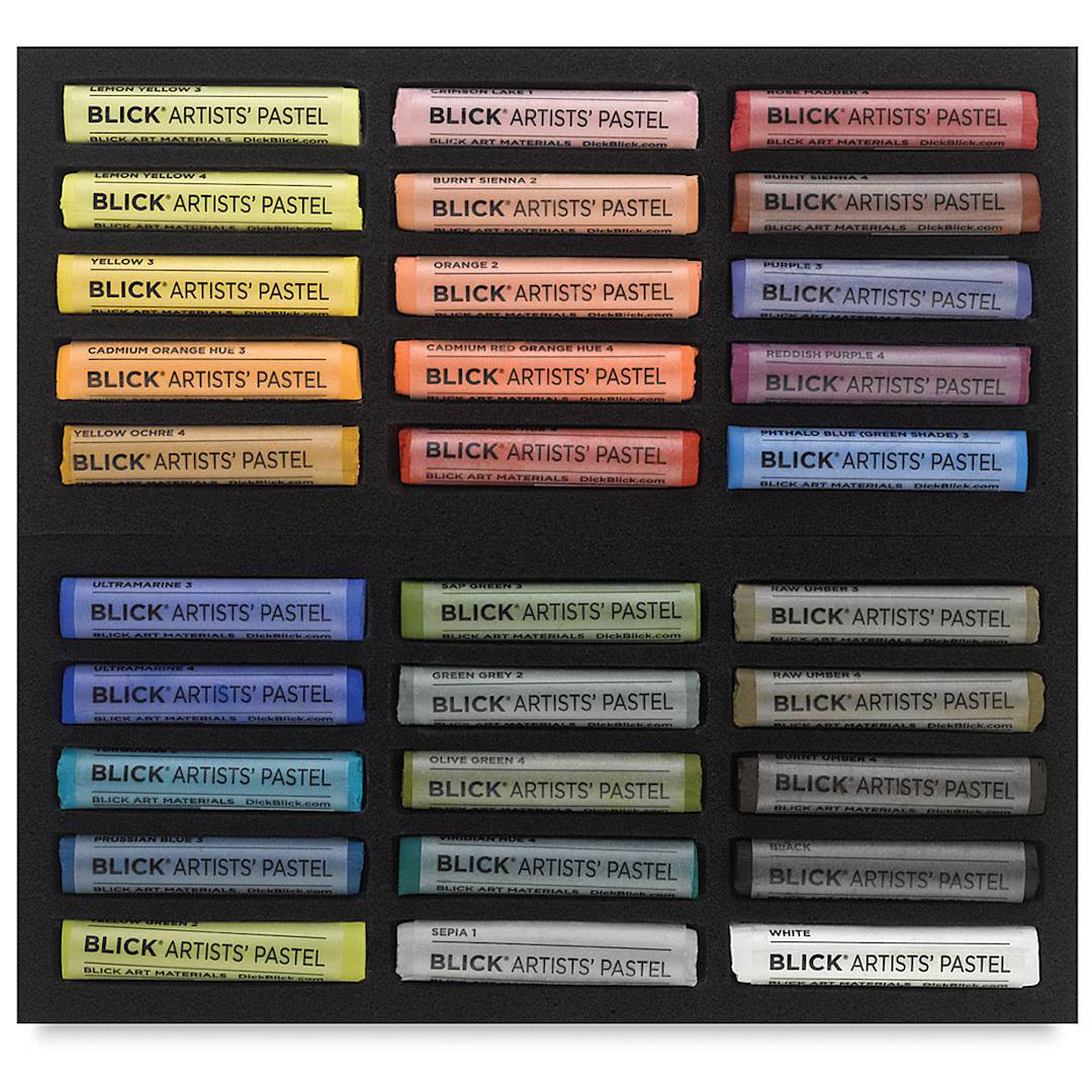 Open in modal - Blick Artists' Soft Pastel Set - Assorted Colors, Set of 30 (inside package)