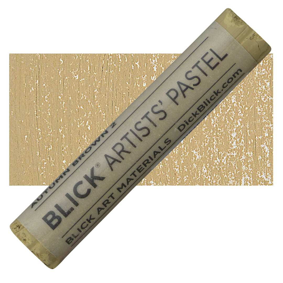 Open in modal - Blick Artists' Soft Pastel - Autumn Brown 2 pastel and swatch