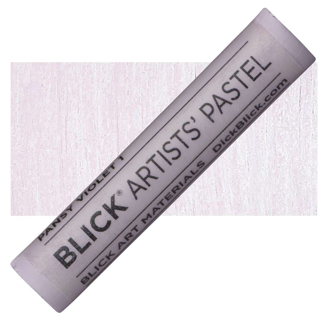 Open in modal - Blick Artists' Soft Pastel - Pansy Violet 1 pastel and swatch