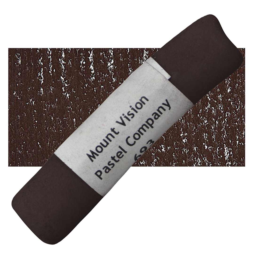 Open in modal - Mount Vision Handmade Pastel - Dark Red Brown 693 pastel and swatch