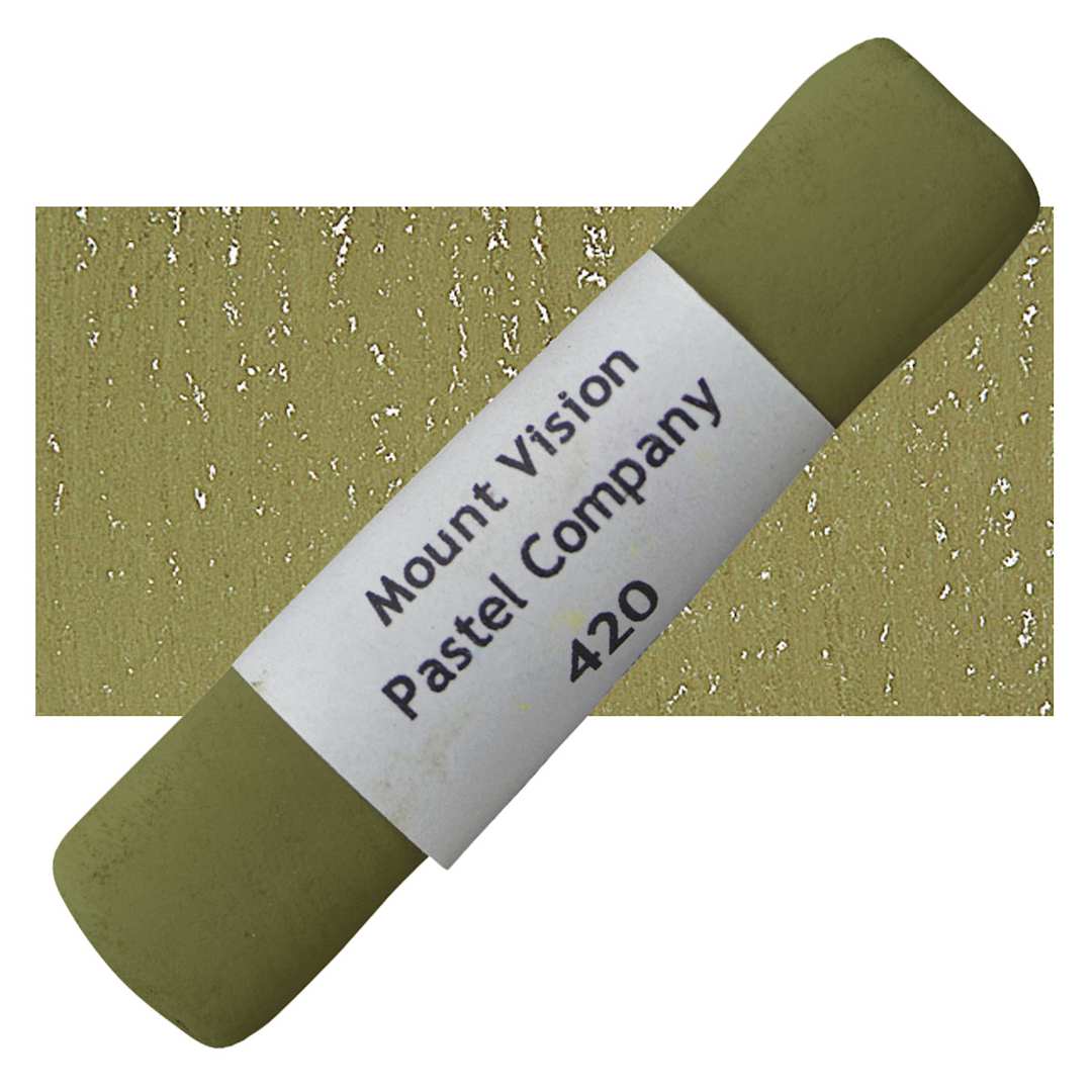Open in modal - Mount Vision Handmade Pastel - Earth Gray (Green) 420 pastel and swatch