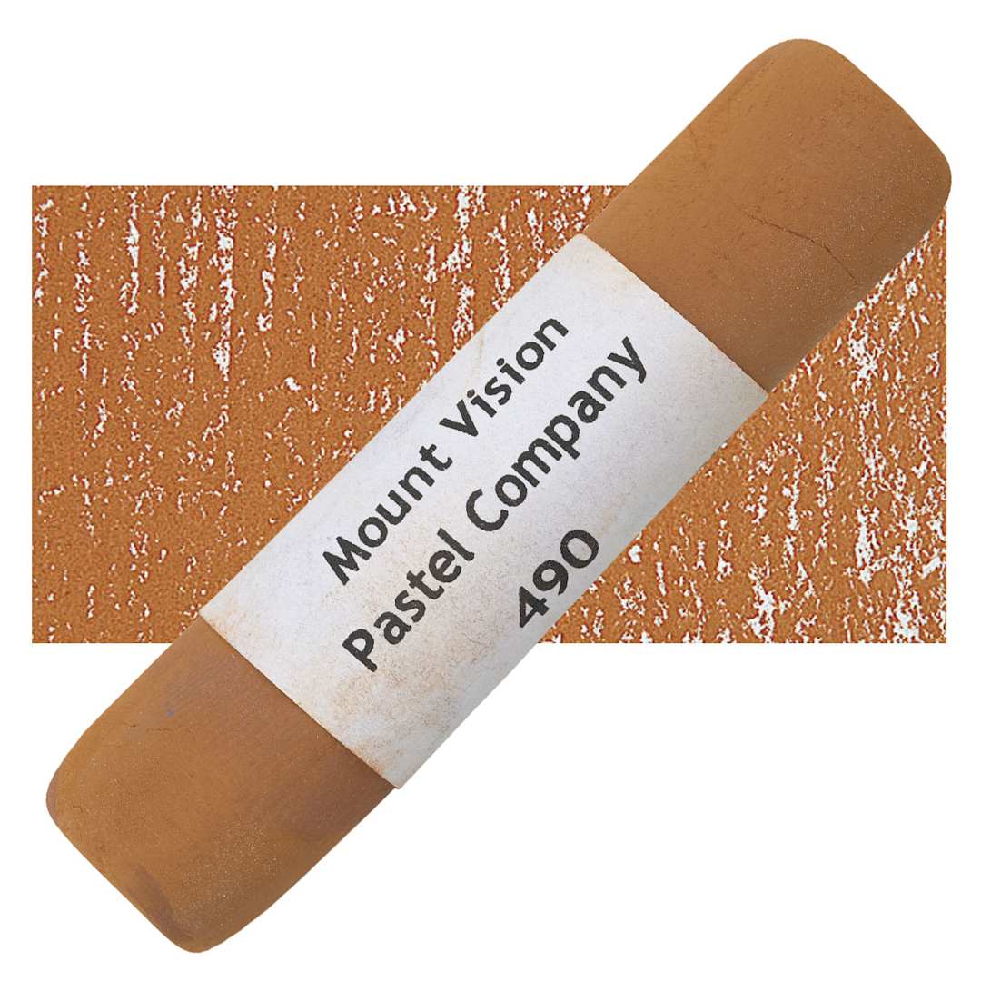 Open in modal - Mount Vision Handmade Pastel - Pink Flesh Ochre 490 pastel and swatch