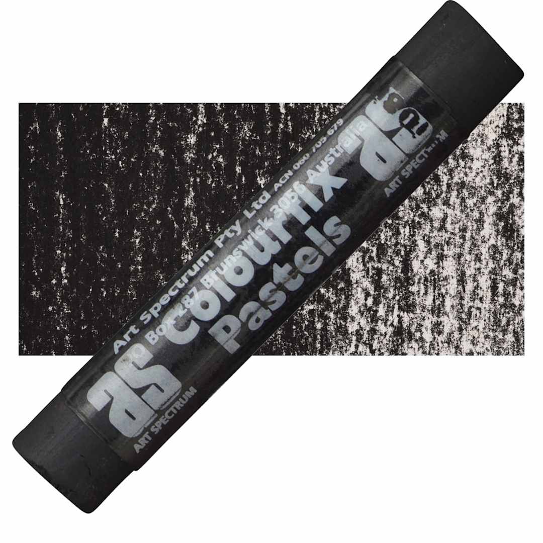 Open in modal - Art Spectrum Colourfix Soft Pastel - Deep Black pastel and swatch