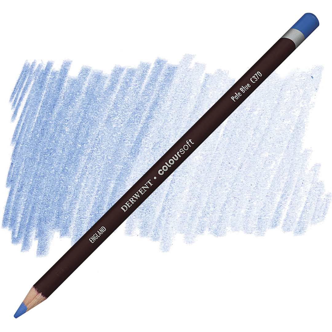 Open in modal - Derwent Coloursoft Pencil - Pale Blue pencil and swatch