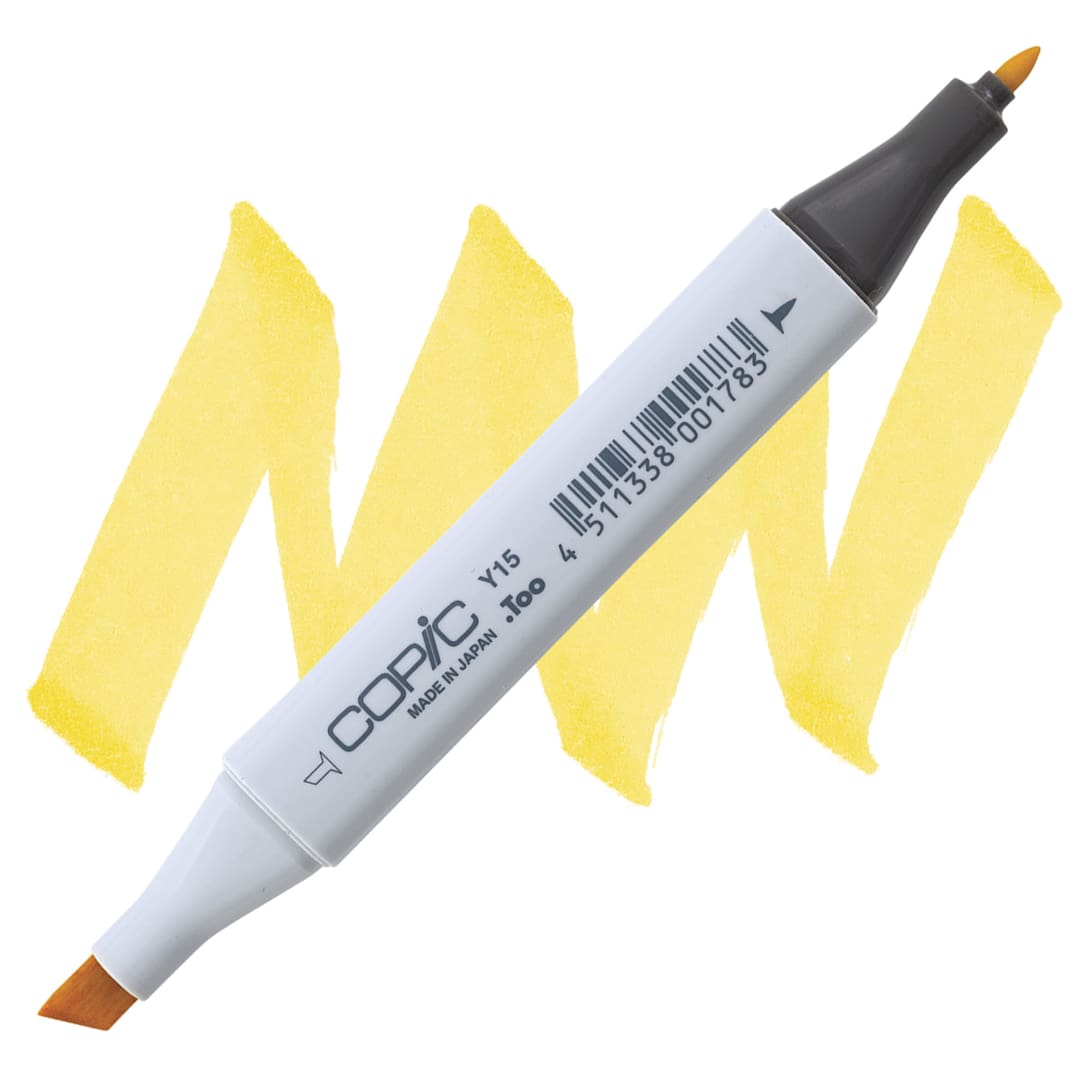 Open in modal - Copic Classic Marker - Cadmium Yellow Y15 marker and swatch