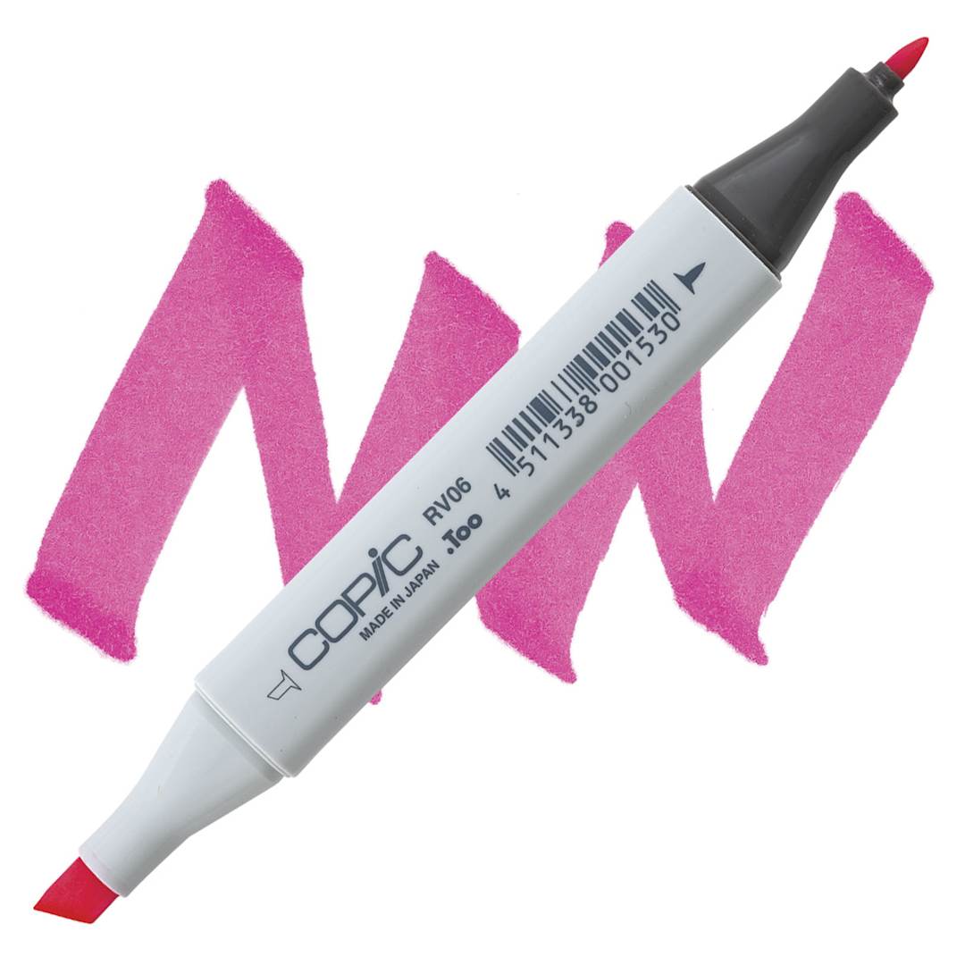 Open in modal - Copic Classic Marker - Cerise RV06 marker and swatch