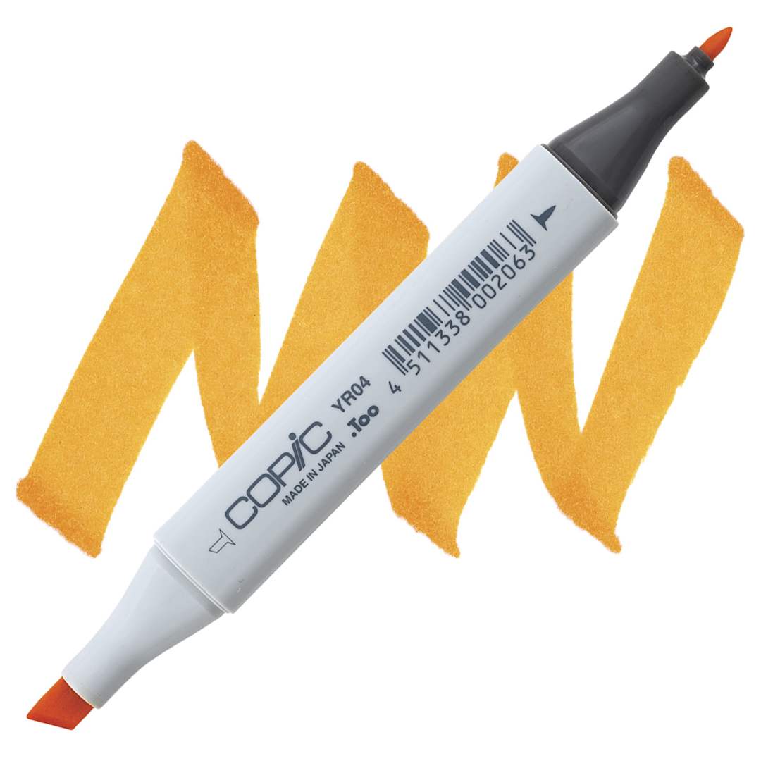 Open in modal - Copic Classic Marker - Chrome Orange YR04 marker and swatch