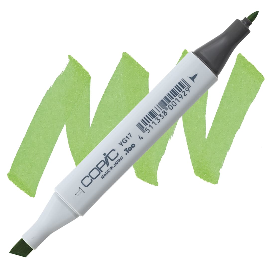 Open in modal - Copic Classic Marker - Grass Green YG17 marker and swatch
