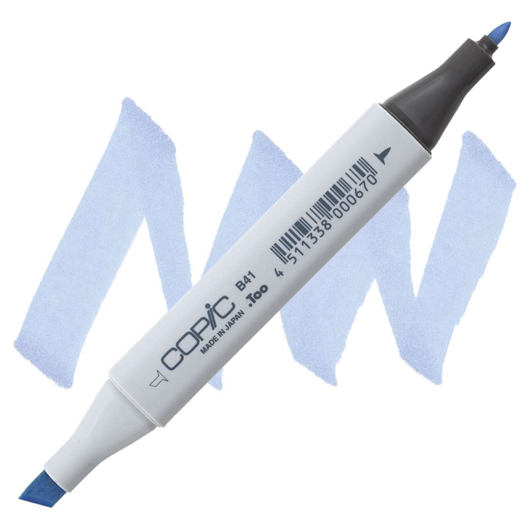 Open in modal - Copic Classic Marker - Powder Blue B41 marker and swatch