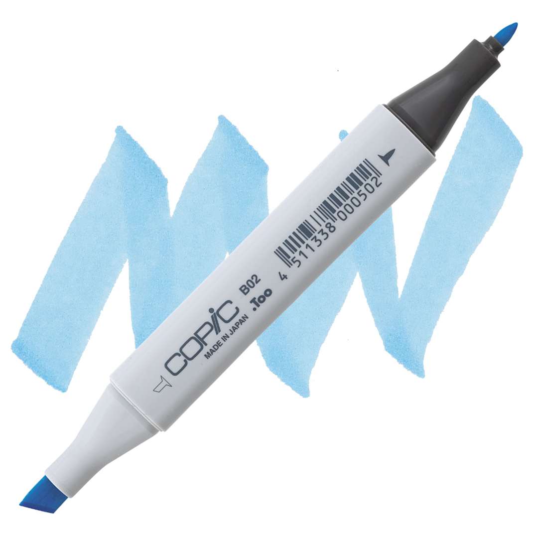 Open in modal - Copic Classic Marker - Robin Egg Blue B02 marker and swatch