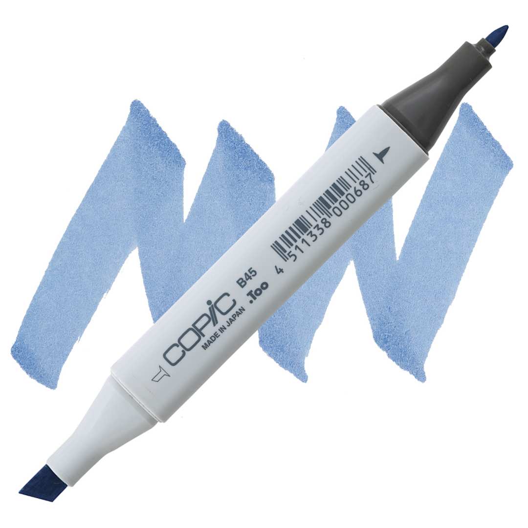 Open in modal - Copic Classic Marker - Smoky Blue B45 marker and swatch