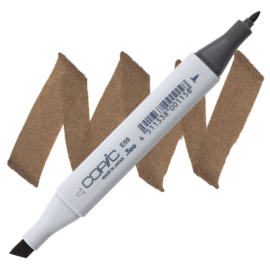 Open in modal - Copic Classic Marker - Walnut E59 marker and swatch