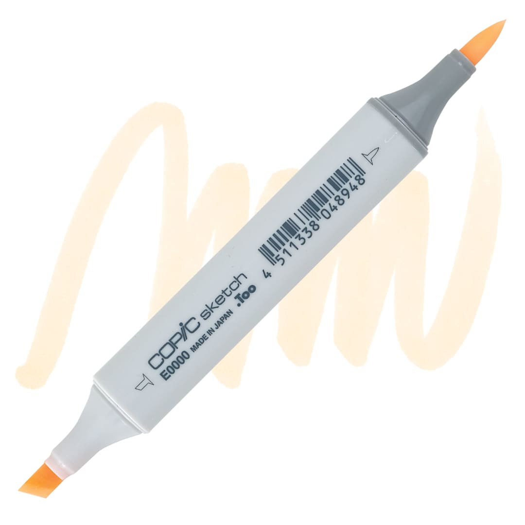 Open in modal - Copic Sketch Marker - Floral White E0000 marker and swatch