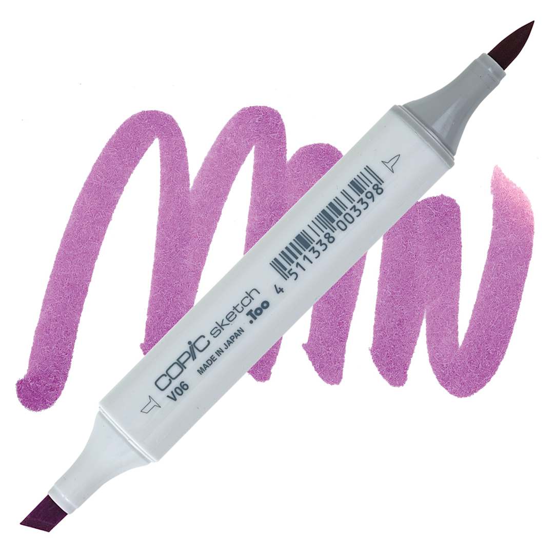 Open in modal - Copic Sketch Marker - Lavender V06 marker and swatch