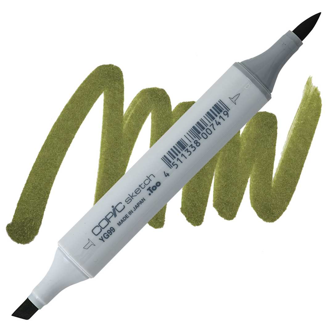 Open in modal - Copic Sketch Marker - Marine Green YG99 marker and swatch